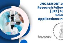 MSc Life Science JRF Jobs at JNCASR
