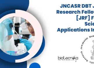 MSc Life Science JRF Jobs at JNCASR