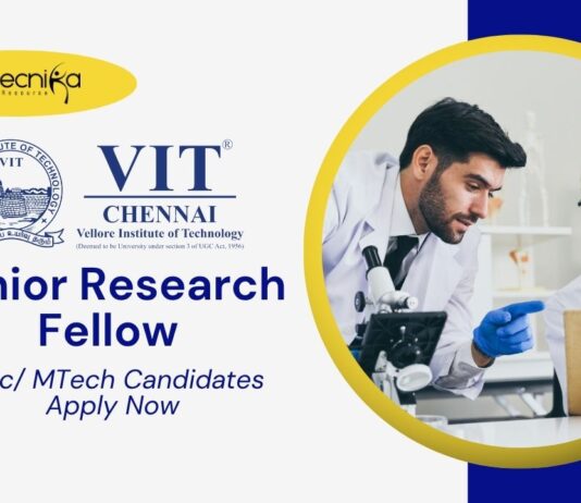 JRF Job at VIT | MSc/ MTech Candidates Apply Now for Nanobiotech Research  