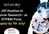 JRF Position in Cancer Research - at DYPBBI