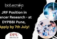 JRF Position in Cancer Research - at DYPBBI