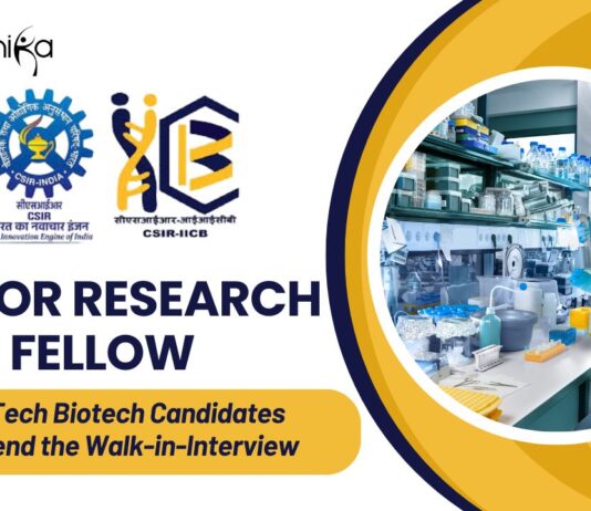 JRF Vacancy at IICB – BTech Biotech Candidates Attend the Walk-in-Interview
