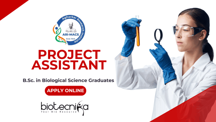 Jobs for B.Sc. Biotech Graduates - Apply for the Project Assistant Position at MACS-ARI