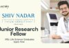 Junior Research Fellow at Shiv Nadar University | MSc Life Science Graduates Apply Now