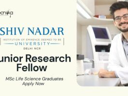 Junior Research Fellow at Shiv Nadar University | MSc Life Science Graduates Apply Now