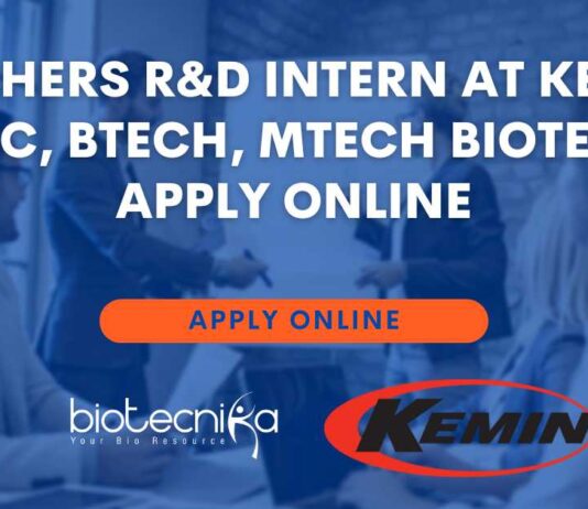 Freshers R&D Intern at Kemin