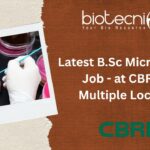 Latest B.Sc Microbiology Job