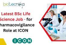 Latest BSc Life Science Job