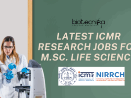 Latest ICMR Research Jobs for M.Sc. Life Science – Apply Online