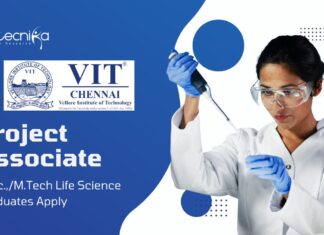 Latest Life Science Job at VIT | Apply for Project Associate Role