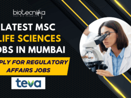 Latest MSc Life Sciences Jobs in Mumbai - Apply for Regulatory Affairs Jobs at Teva Pharmaceuticals