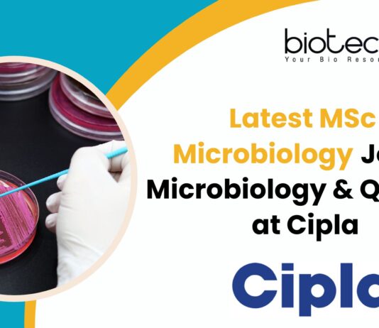 Latest MSc Microbiology Job