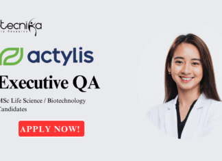 Latest QA Job at Actylis for MSc. Life Science Biotechnology Candidates, Apply Now