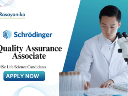 Latest QA Job at Schrödinger, MSc Life Science Candidates Apply now 