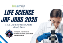 Life Science JRF Jobs 2025 MSc Life Sciences Apply at NIPER Ahmedabad