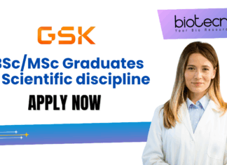 Life Science Job for BSc/MSc Graduates at GSK | Apply Now for the Regulatory Specialist Submission Specialist Job