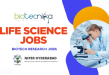 Life Science Jobs at ICMR - Biotech Research Jobs at NIPER Hyderabad