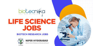 Life Science Jobs at ICMR - Biotech Research Jobs at NIPER Hyderabad