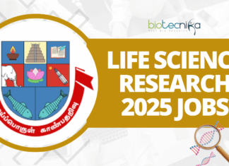 Life Science Research 2025 Jobs at Madurai Kamaraj University