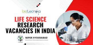 Life Science Research Vacancies in India - Job at NIPER Hyderabad