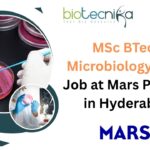 MSc BTech Microbiology Job