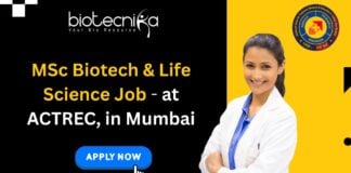 MSc Biotech & Life Science Job