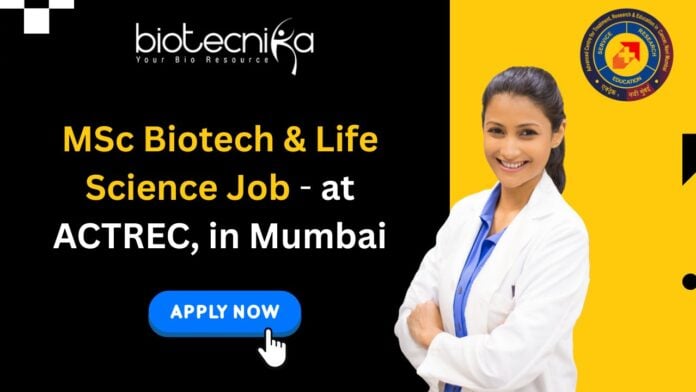 MSc Biotech & Life Science Job