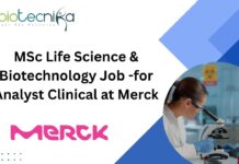 MSc Life Science & Biotechnology Job