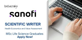 Scientific Writer Health Economics and Value Assessment MSc Life Science Graduates Apply Now!
