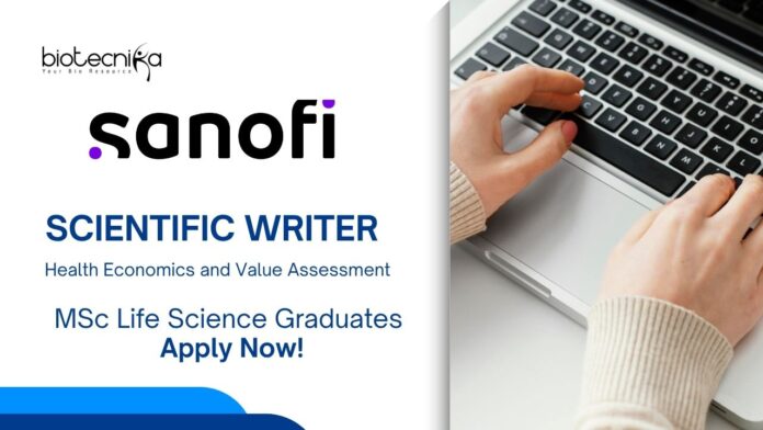 Scientific Writer Health Economics and Value Assessment MSc Life Science Graduates Apply Now!
