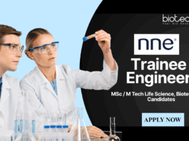 MSc/ MTech Jobs for Freshers at NNE | Apply now for Trainee Engineer position