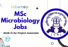 MSc Microbiology Jobs at ICAR-IVRI – Walk-in for Project Associate