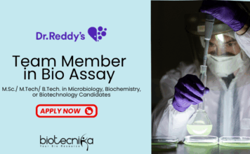 MSc/MTech Microbiology Job at Dr. Reddy's Laboratories -  Apply Now for the Team member Role