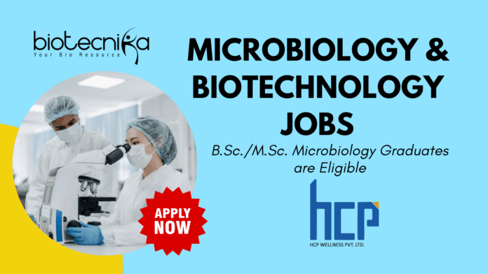 Microbiology and Biotechnology Jobs in Ahmedabad HCP Wellness Hiring Apply Today