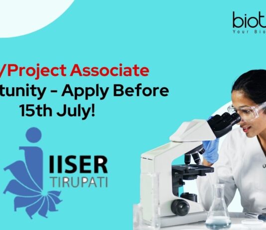 JRF/Project Associate Opportunity - Apply Before 15th July!