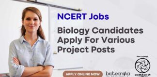 PhD Biology Teaching Jobs at NCERT