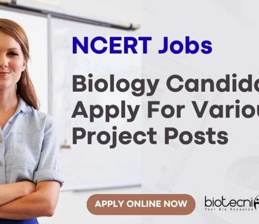 PhD Biology Teaching Jobs at NCERT