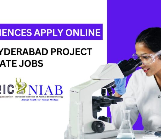 NIAB Hyderabad Project Associate Jobs | MSc Biotech Graduates Apply Now