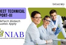 NIAB Project Technical Support-III Jobs – MSc/MTech Biotech Graduates Apply