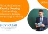 PhD Life Sciences Faculty Opening (Immunology, Genomics, Botany, Plant Biology & more)