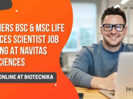 Freshers BSc Life Science Job