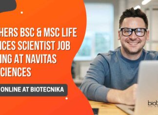 Freshers BSc Life Science Job