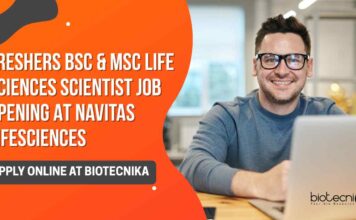Freshers BSc Life Science Job