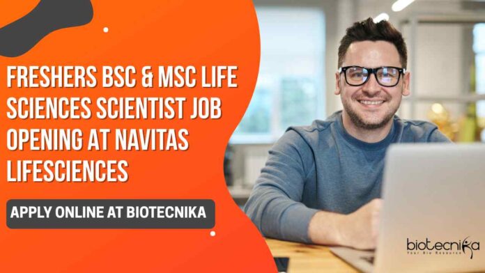 Freshers BSc Life Science Job