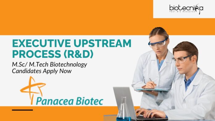 Panacea Biotec Executive Upstream Process (R&D) Job – M.Sc/ M.Tech Biotechnology Candidates Apply Now