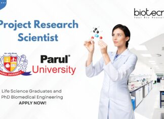 Project Research Scientist Life Science Graduates and PhD Biomedical Engineering APPLY NOW!