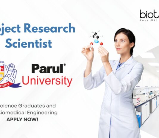 Project Research Scientist Life Science Graduates and PhD Biomedical Engineering APPLY NOW!