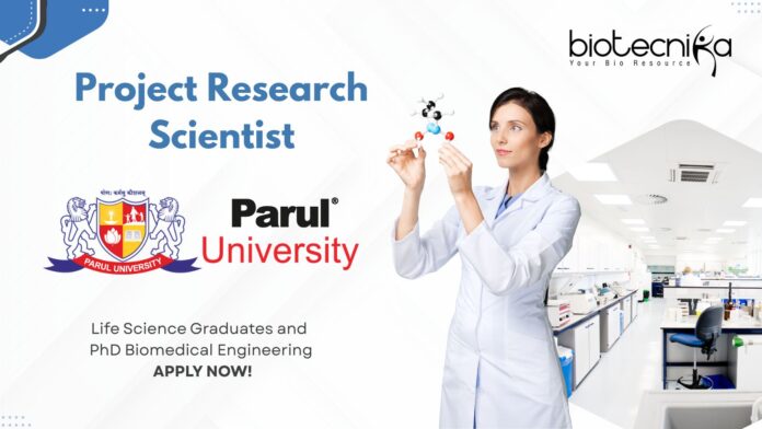 Project Research Scientist Life Science Graduates and PhD Biomedical Engineering APPLY NOW!