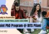 ASCRIN Joint PhD Program @ BITS Pilani