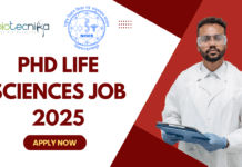 PhD Life Sciences Job 2025 Govt Research Vacancy at NISER, Bhubaneswar